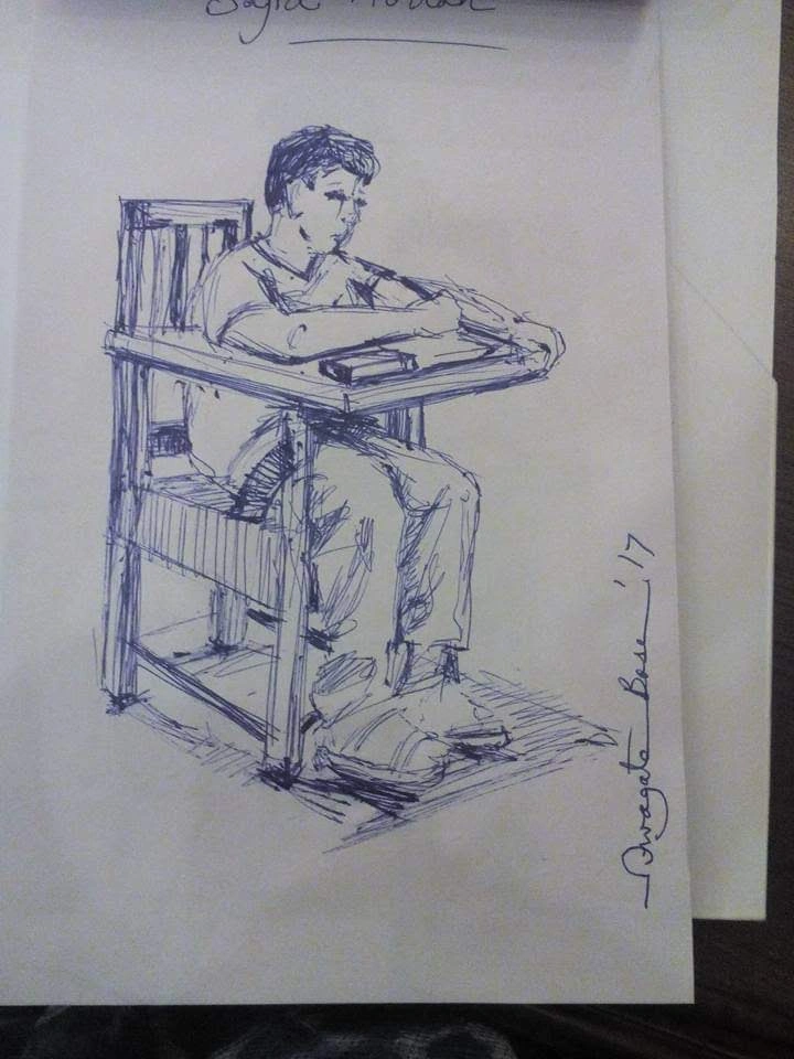 Portrait painting by Swagata Bose